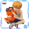 Auf Lager Bandai Original Echtes Banpresto Anime Chainsaw Man Denji Pochita Break Time Collection Vol.3 Modell Spielzeug 7cm Figur