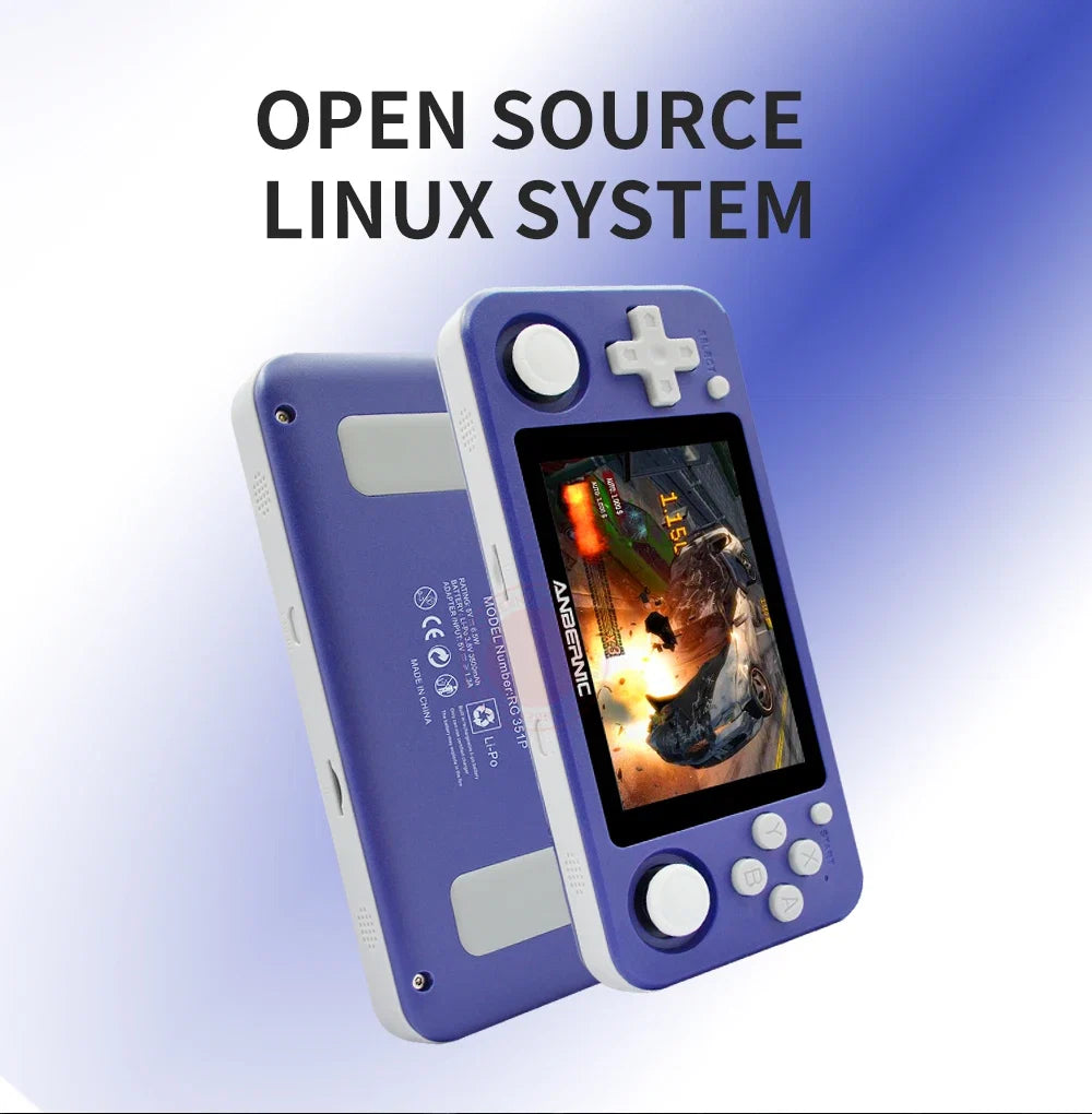 ANBERNIC RG351P Retro Game RK3326 64G Open Source System 3.5 inch IPS Screen Portable Handheld Game Console RG351 Gaming Player