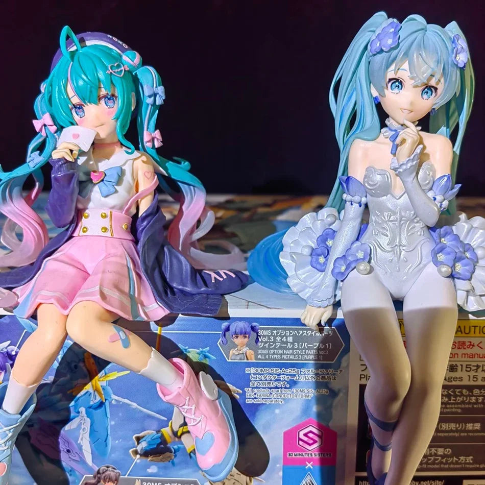 New Hatsune Miku Anime figure Flower Fairy Sailor Suit Sitting Position PVC Action Figure Model Toy Decoration Collect Gifts