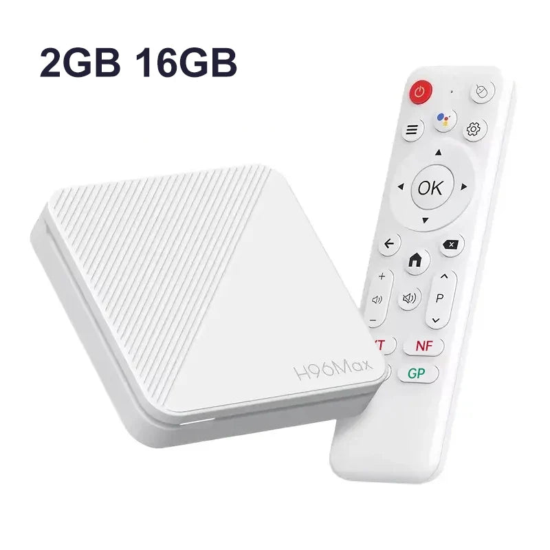 H96 MAX H313 Smart TV Box Android 14 ATV TV Box 4K@60fps 100M/LAN Wifi6 BT5.0 Google Voice Assistant Media Player Set Top Box