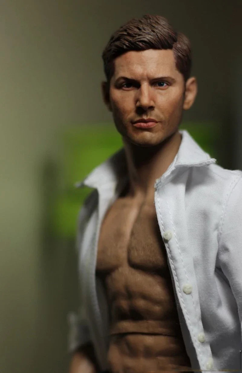 1/6 Dean Winchester Jensen Male Ackles Head Sculpt Model Movie Figure for 12" Action Figure Body Doll