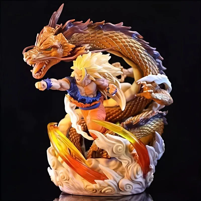 29.5cm Dragon Ball Figure Son Goku Super Saiyan Dragon Fist Anime Collection Model Desktop Ornament Decorations Children Toys