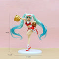 18cm Fashion Hatsune Miku Anime Figure Cheerleader Hatsune Miku Action Figures Kawaii Girl Figurine PVC Collection Model Toys