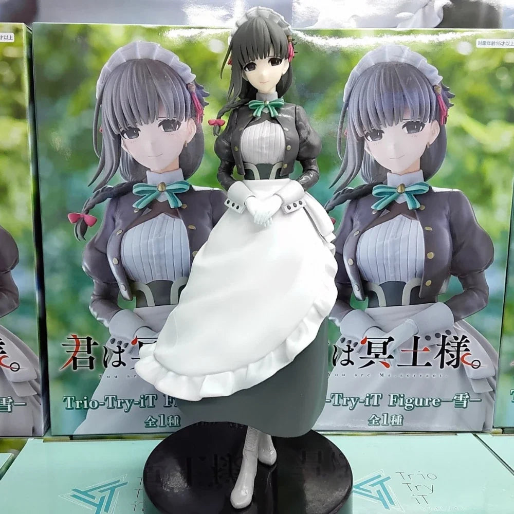 In Stock FuRyu Original Genuine Anime You Are Ms.servant Trio-Try-iT Figure Yuki Xue 20cm Collections Model Toy Figures Gift