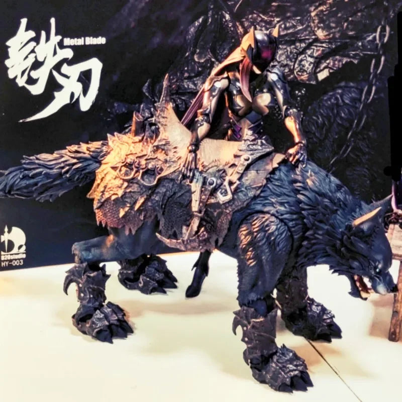 D20 Studio 1/12 Scale Soldier Dolls Scene Decorations Fierce Giant Wolf Mount Iron Blade For 6" 7 "Action Figure Body