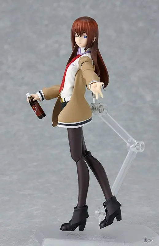 Original Max Factory Figma#098 Makise Kurisu Anime Figure Model Toy Gift Collection