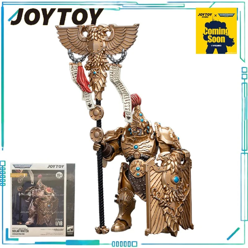 JOYTOY Genuine JOYTOY X Warhammer 40K Series Company Commander A Guard Unit Flag Execution Officer Movable Model Boy's Gift