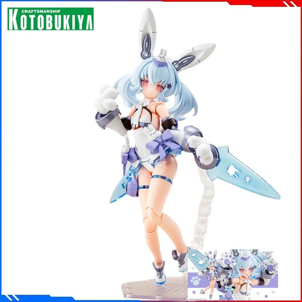 Genuine KOTOBUKIYA Anime Model Kits Megami dispositivo Toys PUNI MOFU Snow Rabbit 1/1 Action Figure Assembly Model Gift