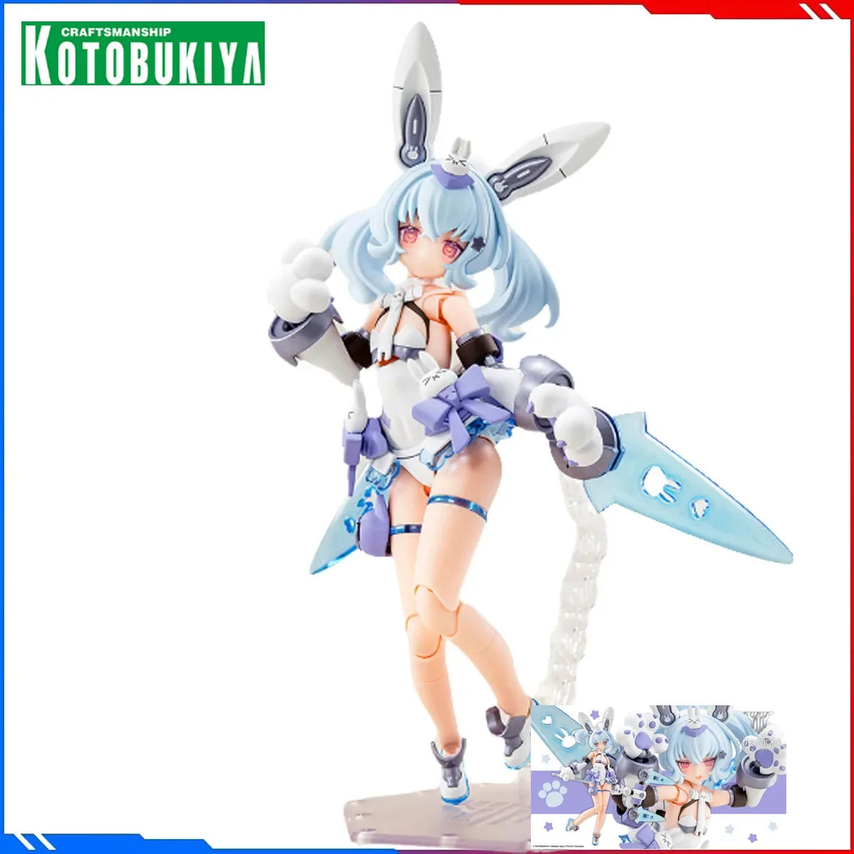 Genuine KOTOBUKIYA Anime Model Kits Megami dispositivo Toys PUNI MOFU Snow Rabbit 1/1 Action Figure Assembly Model Gift