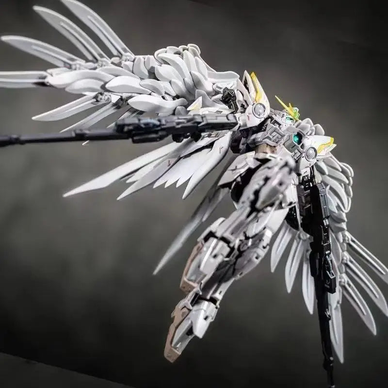 New Daban 8827 1/100 Mgsd Flying Wing Snow White Kitty Pre-Board Spray Zero Model Kit Action Figure Toy Surprise Birthday Gifts