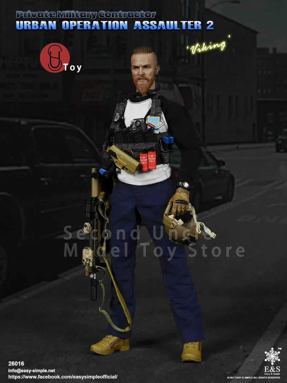 Easy&Simple ES 26016 1/6 PMC Urban Operation Assaulter 2 Viking Private Military Contractor Male Soldier Action Figure Model Toy