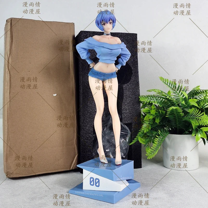 Ayanami Rei Figure Sexy Girls Figure Figurine Anime Periphery Model Statue Doll Collection Desk Decoration Toys Christmas Gifts