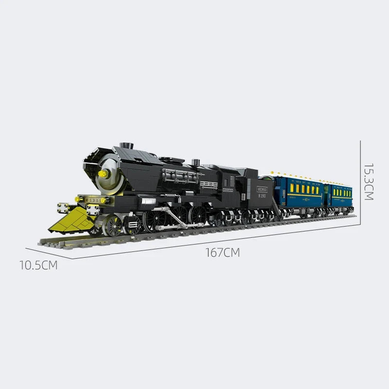 IN STOCK JJ9155 MOC Remote Control Steam Train Building Blocks Assembling Bricks Model Toys for Children Christmas Gift Set
