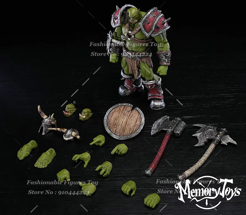 Memory Toys WOW 1/12 Men Sodlier Orc Söldnerhauptmann Angry Kagas Komplettset 20 cm Actionfigur Modell Beste Fans-Sammlung