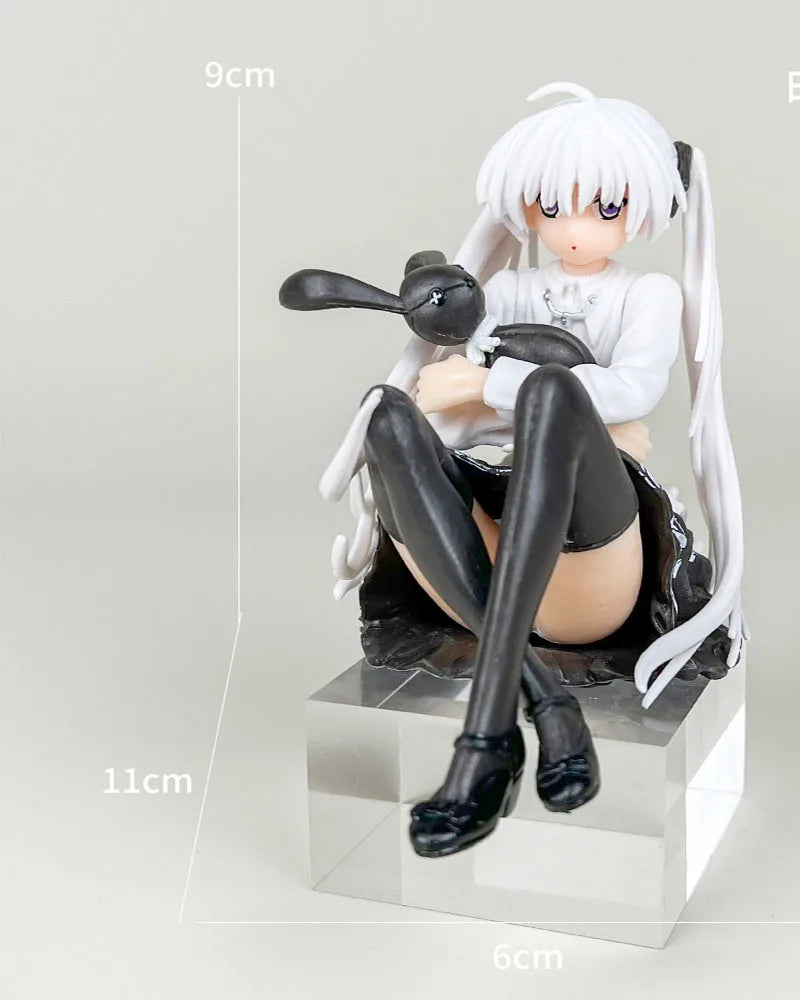 9cm Anime Cute Girl Model Action Figure Kasugano Sora Where We Are Least Alone Sitting Hugging The Rabbit Room Decor Toy Gift
