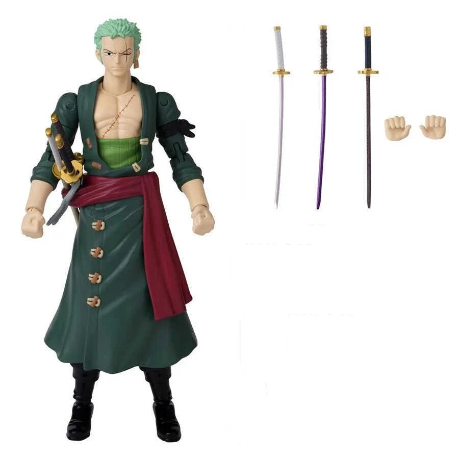 Genuine Bandai ONE PIECE Anime Heroes Monkey D Luffy Sanji Roronoa Zoro Ace Action Figure Collection Model Toy Kid Birthday Gift