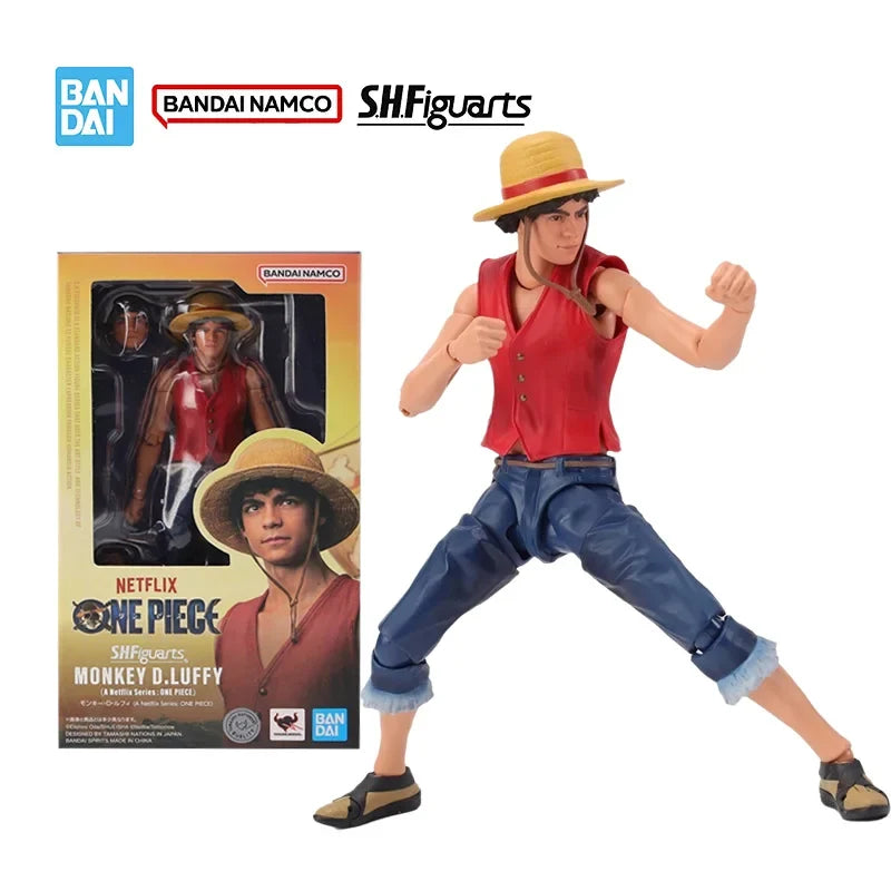 Bandai Original Genuine Figure One Piece Season 1 Model Kit SHF Monkey D. Luffy Collection Action Figure Model Boys Toys Gifts