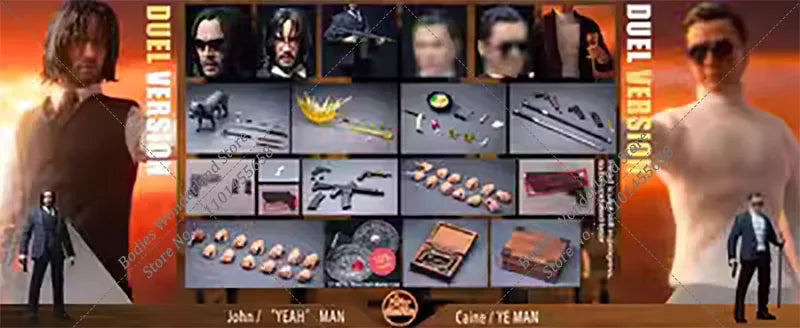 AT custom 1/12 Scale Classic Movie Characters Keanu Reeves John Wick  Donnie Yen Full Set 6" Full Set Action Figure Body Model