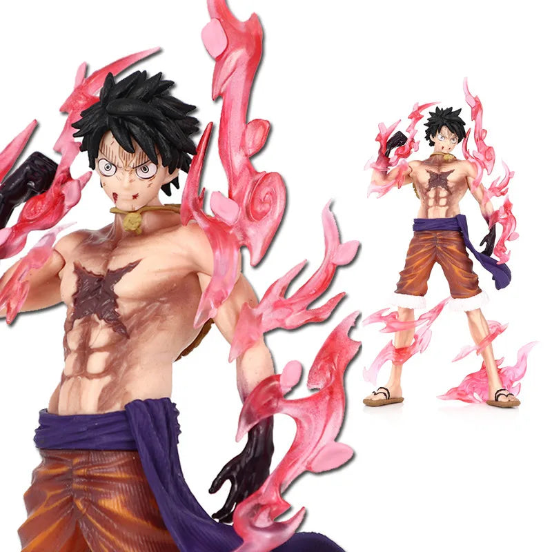 24cm One Piece Luffy Figures Monkey D. Luffy Flowing Cherry Action Figures PVC Anime Collection Model Doll Toy Kid Birthday Gift