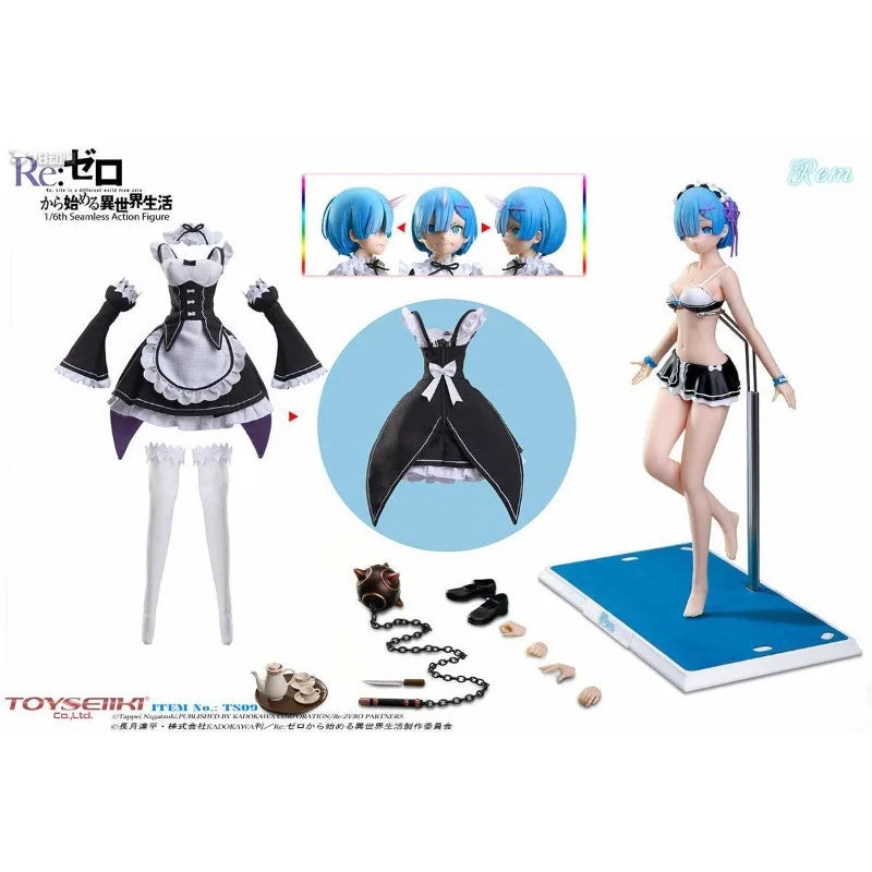 TOYSEIIKI Original 1/6 Mobile Doll Life in A Different World From Scratch, Rem Action Figure Model Toys Model Gifts for Boys