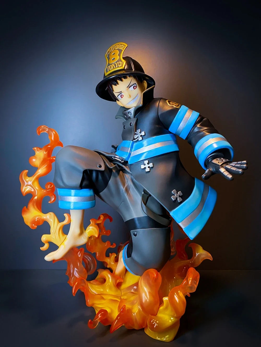 16CM Anime Enn Enn no Shouboutai Shinra Kusakabe Figure Scene Model Toy Doll Action Figure 1/8 pvc Collection Gifts