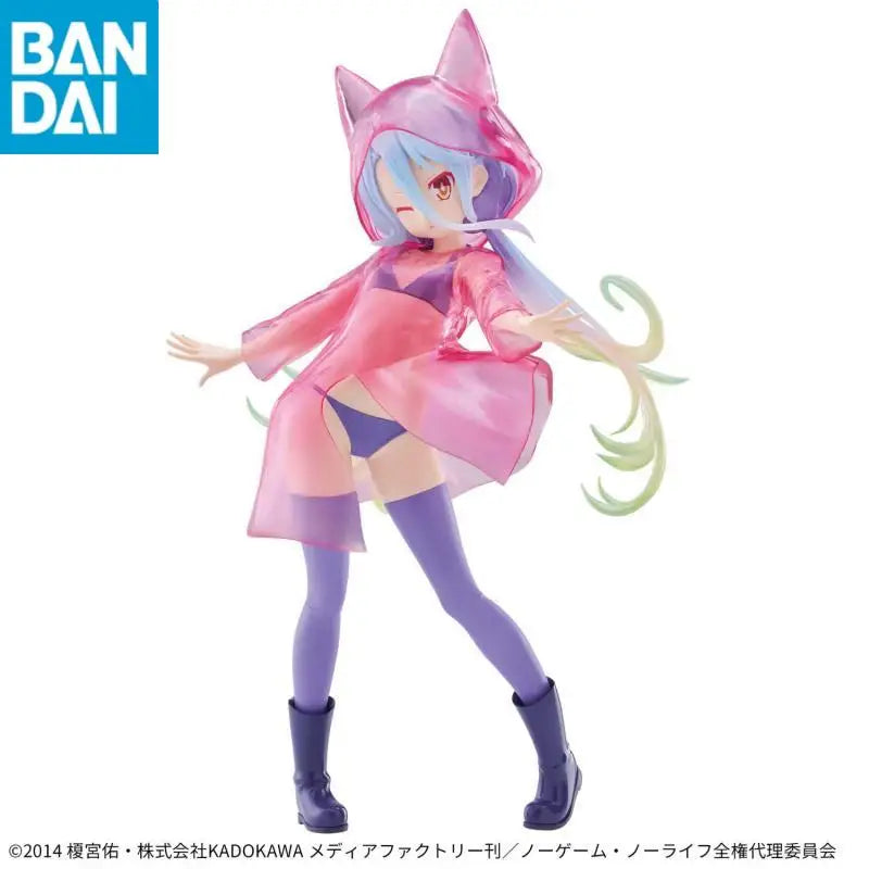 Original BANDAI NAMCO BANPRESTO NO GAME NO LIFE ESPRESTO Glittery raincoat Shiro PVC Genuine Figure Model Collector Figurine Toy