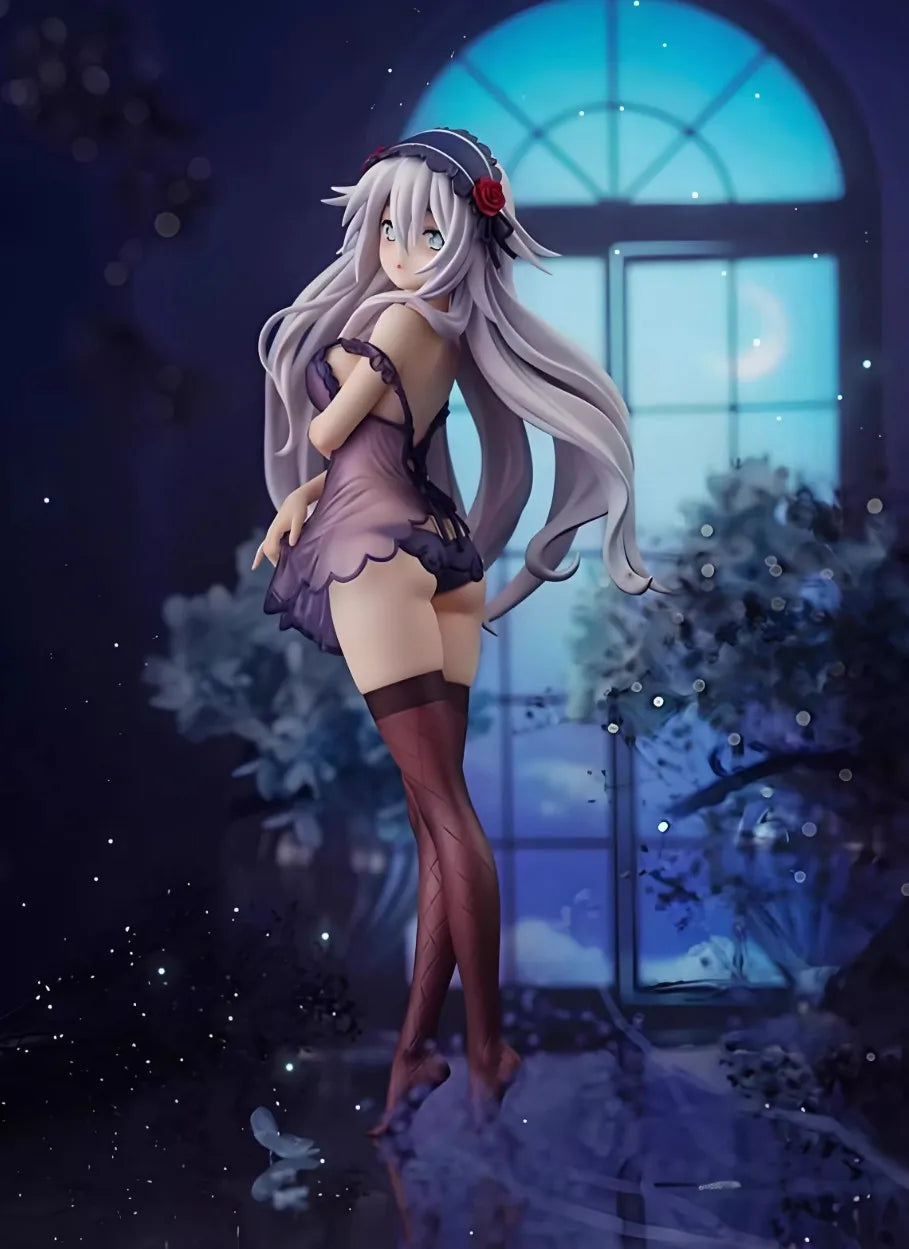 23cm Neptunia Series Noire Black Heart Beautiful Girl Anime Handmade Action Figures Desktop Case Decoration Ornament Gift