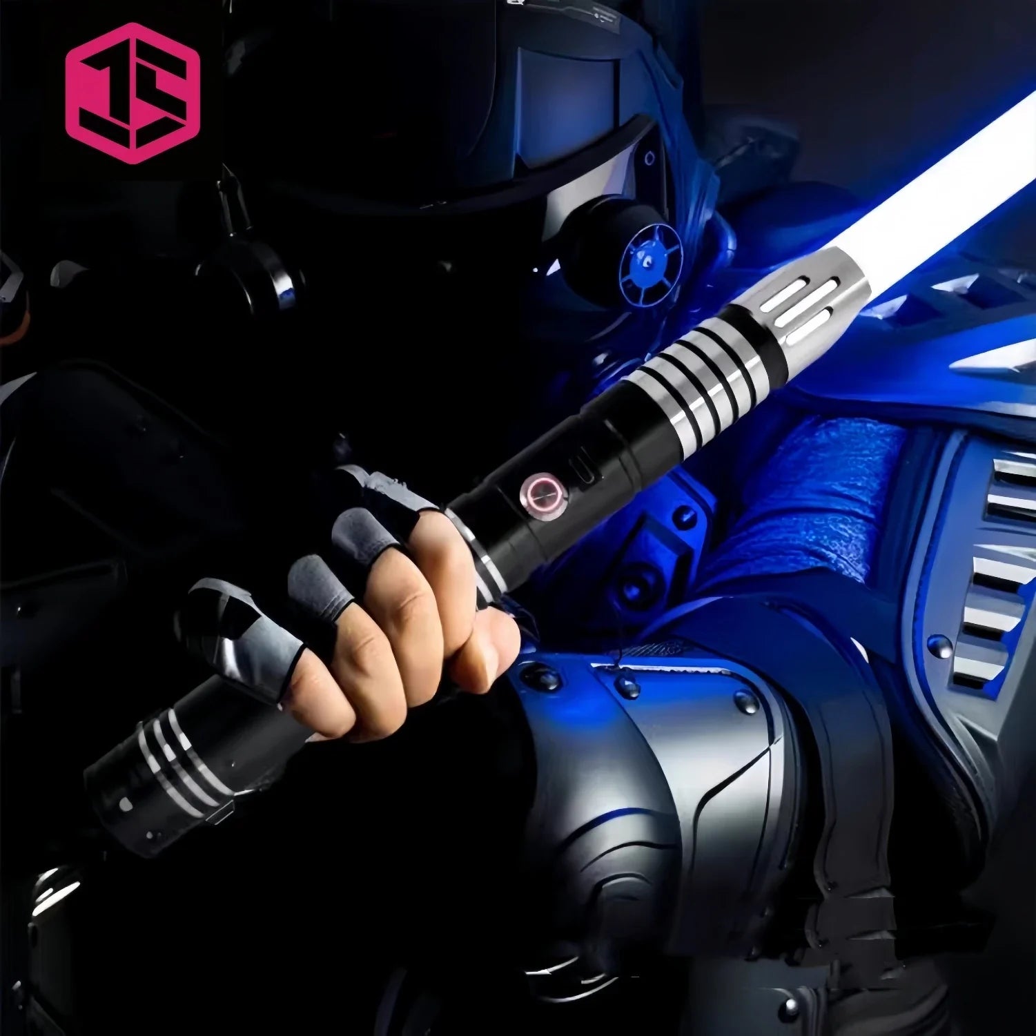 Lightsaber Jedi Warrior New Pixel Lightsaber Alien Pixel Laser Sword Role-playing Heavy Duel Infinite Color Luminous Role-playin