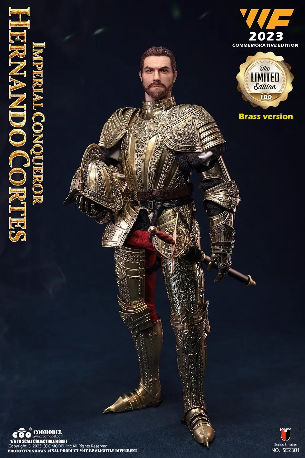 COOMODEL 1/6 Imperial Conqueror Hernando Cortes SE2301 WF Brass SE2302 WF Bronze Commemorative Edition Action Figure Model