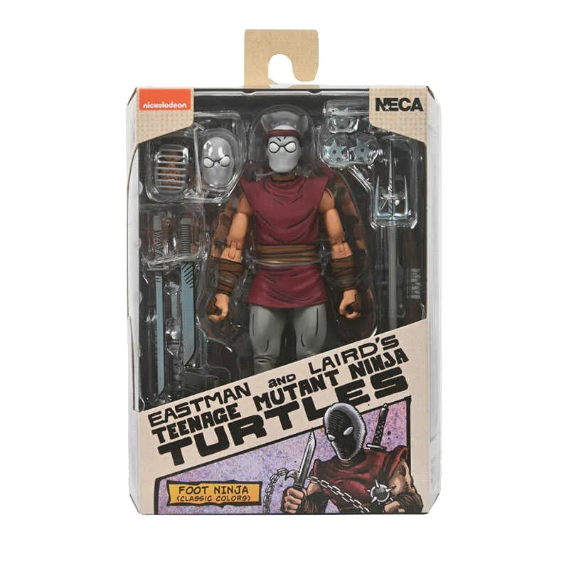 NECA 54382 Toys Teenage Mutant Ninja Turtles (Mirage Comics) Action Figure Foot Ninja Classic Colors 18 cm Original Model Doll