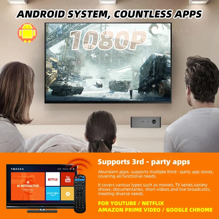 VILCORN AI Motion Sensing Game TV Box Octa-core Processor WiFi Active Play System for Kids & Family Somatosensory Gaming Console