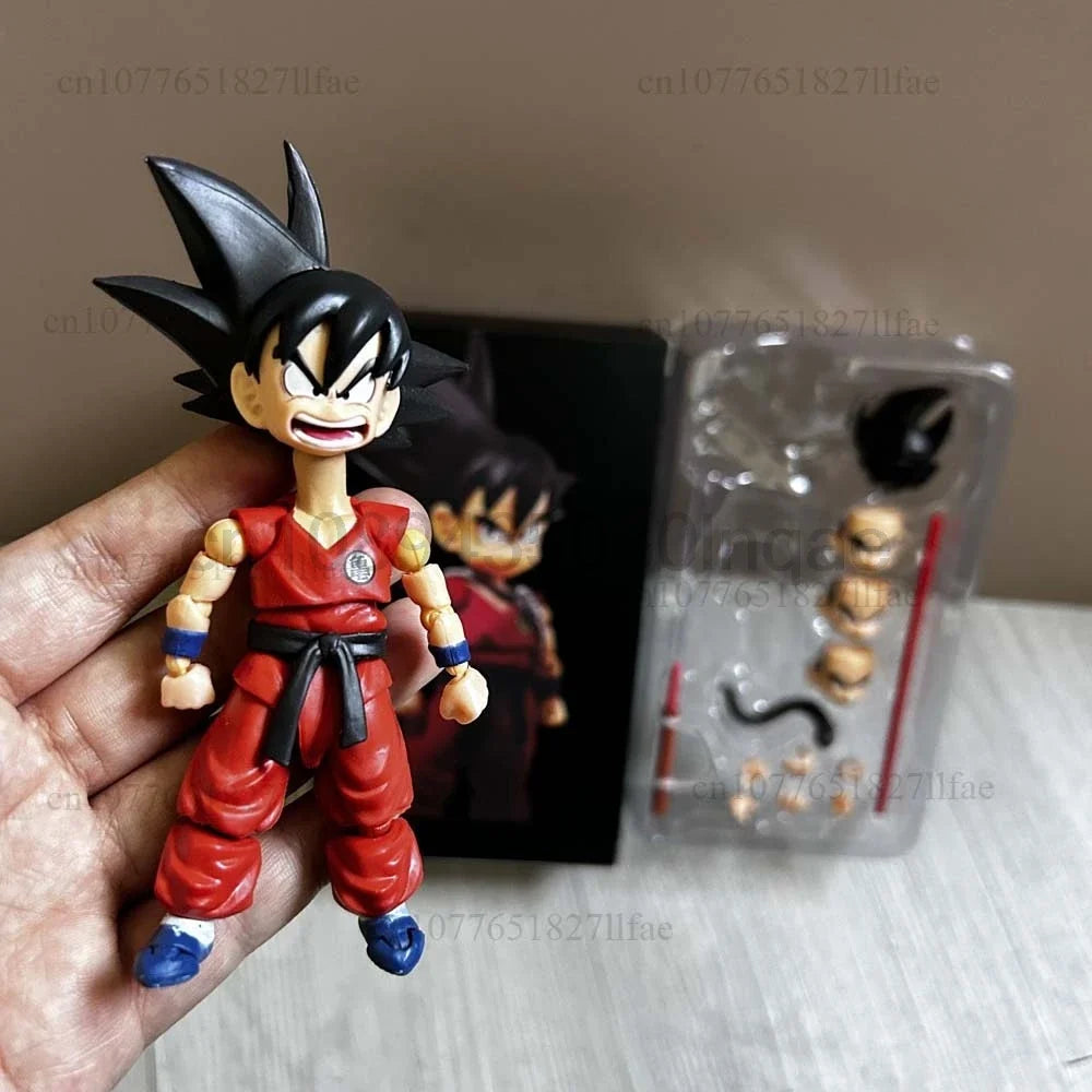SHF Dragon Ball Z Son Goku Gk Somersault Cloud Son Goku Innocent Challenger Childhood Action Figure Model Toy Bookshelf Ornament