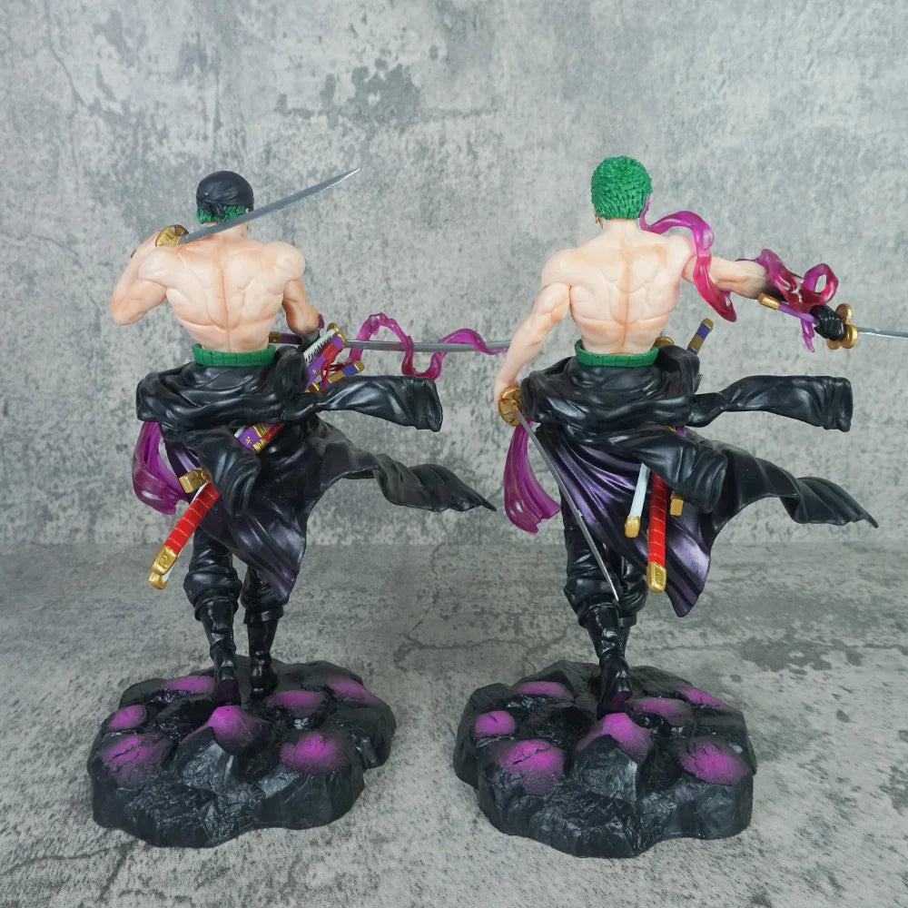 20CM Anime One Piece Roronoa Zoro Figure Swinging Sword Demon Slayer Action Standing Model Toy Gift Collection Action Figure PVC