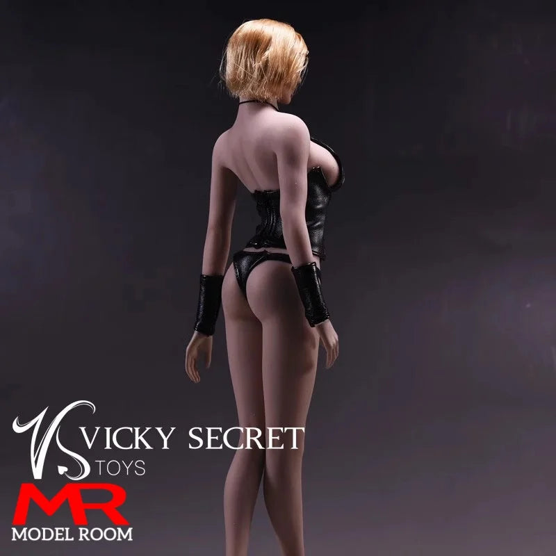 VStoys 17XG07 1/6 Scale Sexy Leather Underwear Corset Underpants Clothes Set Model Fit 12" Female Soldier Action Figure Body