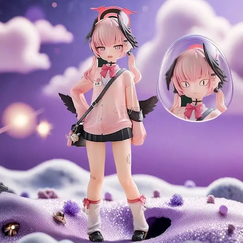19cm Blue Archive Shimoe Koharu Pink Impression Game Girl Figures Models Statue Models Boys Collectible Ornament Doll Toys Gifts