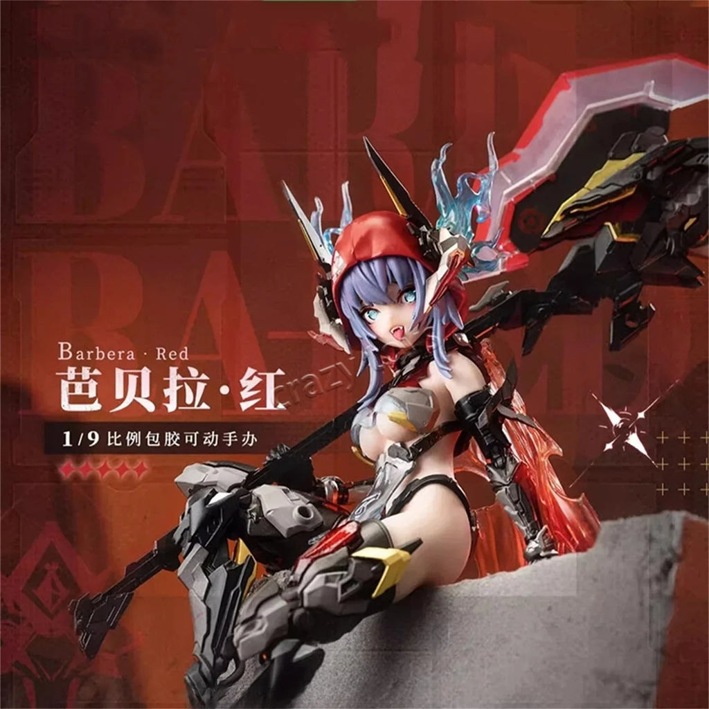 ã€IN STOCKã€‘NEW Nuclear Gold Reconstruction Barera Red 1/9 Metal PVC Mobile Suit Girl Action Figure With Box