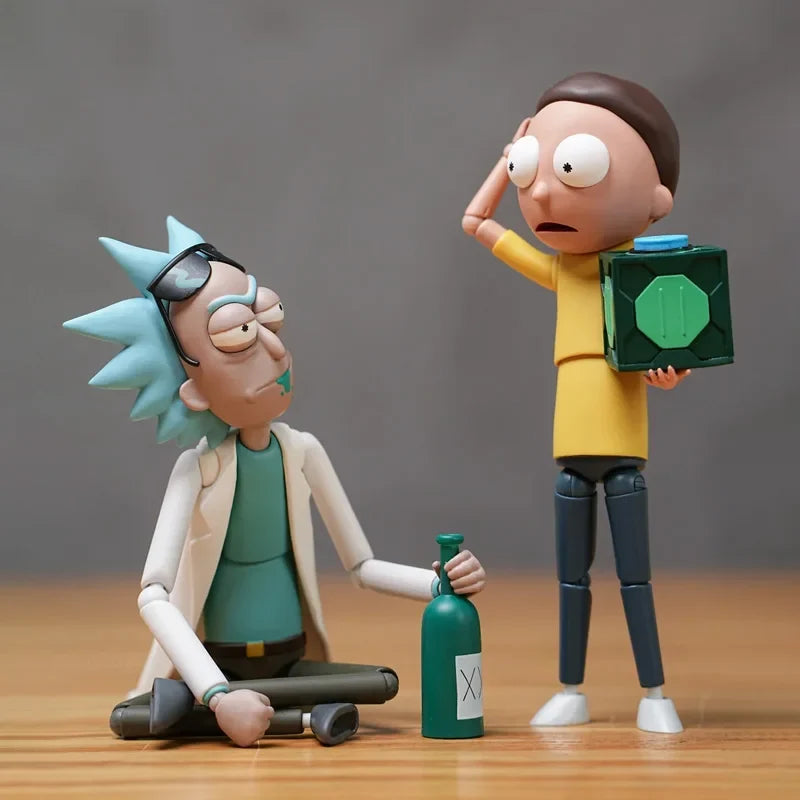 Fondjoy Rick and Morty Genuine Adult Swim Anime Action Figure 1/12 Scale Joint Movable Model Figurine Collectible Gift Toy