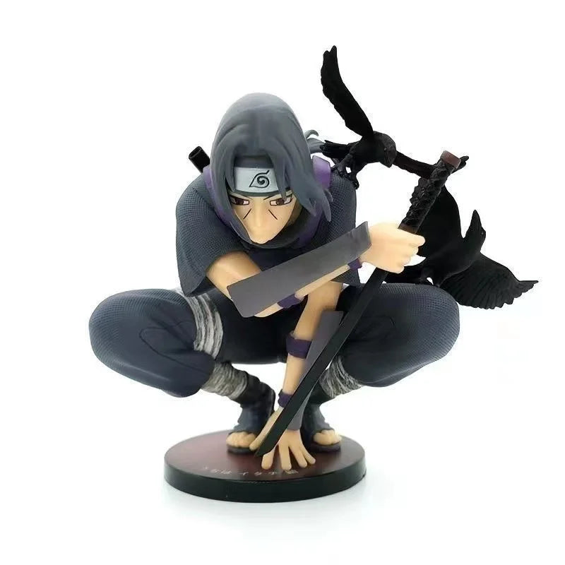 Anime Naruto Gk Uchiha Itachi Dark Department Squatting Crow Illusion Action Figures Doll Model Decoration Statue Toys Gifts
