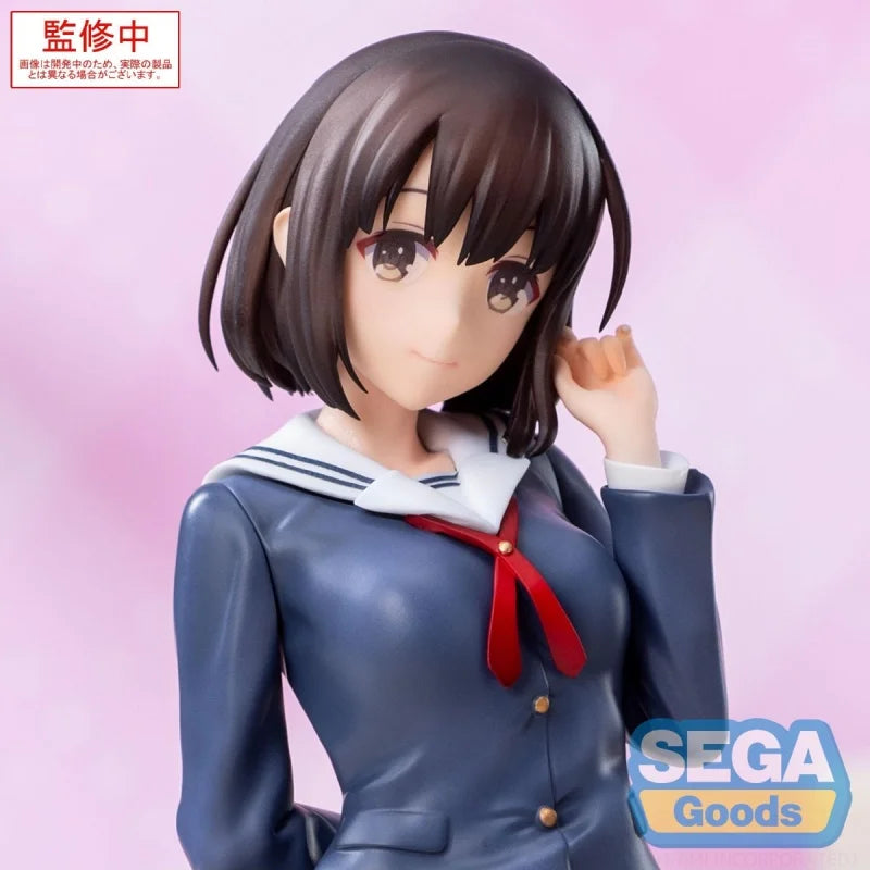 Original Sega Anime Toy Saekano: How To Raise A Born Girlfriend Megumi Kato Jk Girl Uniform Figure Model Desktop Ornament Toy