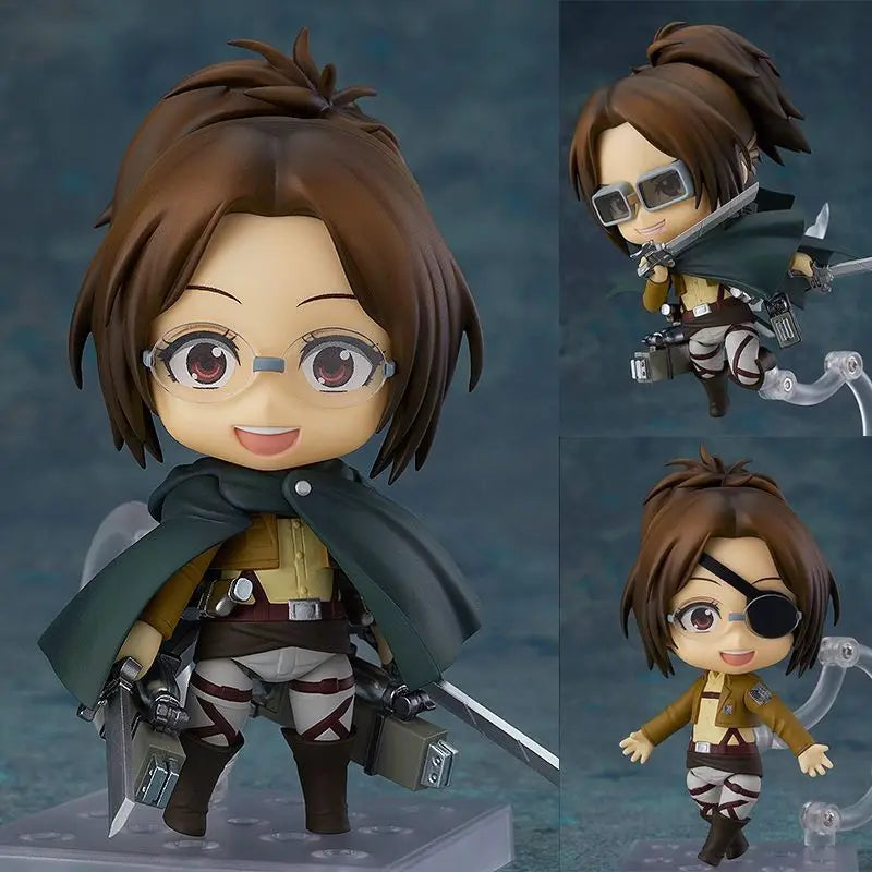 Attack on Titan 365 Mikasa Ackerman Captain Levi Q version clay boxed figure ornament animation doll toy movable figure