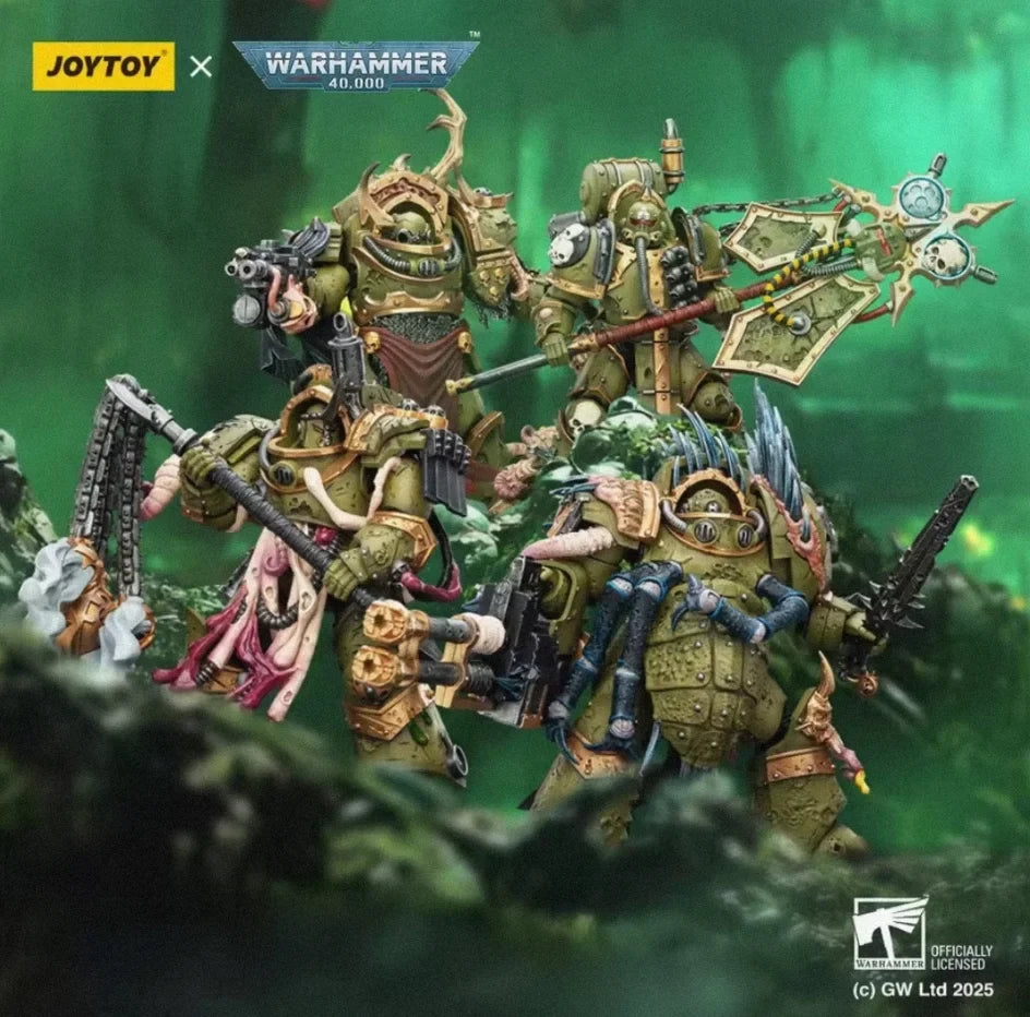 JOYTOYDark Source Warhammer40KDeath Guard Death Shroud Terminator Trio1:18Movable Soldier