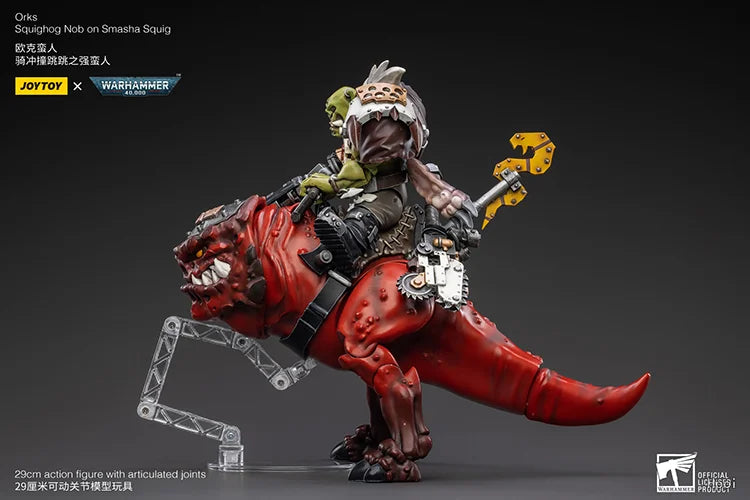 In Stock Original JOYTOY Warhammer 40K Orks Squighog Nob on Smasha Squig 1/18 Figures Action Figures Models Gifts Collection