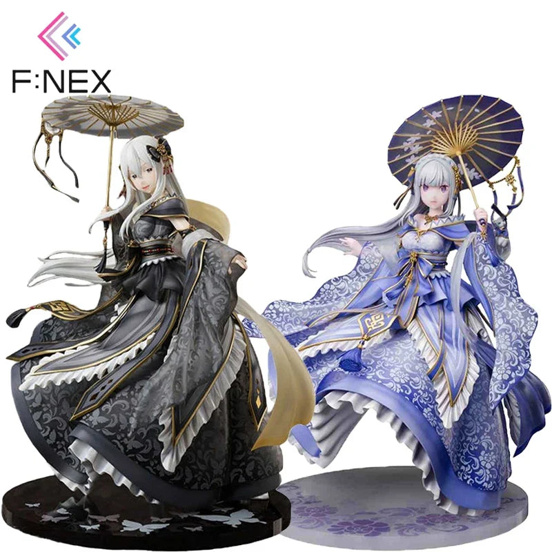 In Stock Genuine Original F:NEX Emilia & Echidna -Hanfu- Re:Life in A Different World From Zero Action Anime Collectible Figure