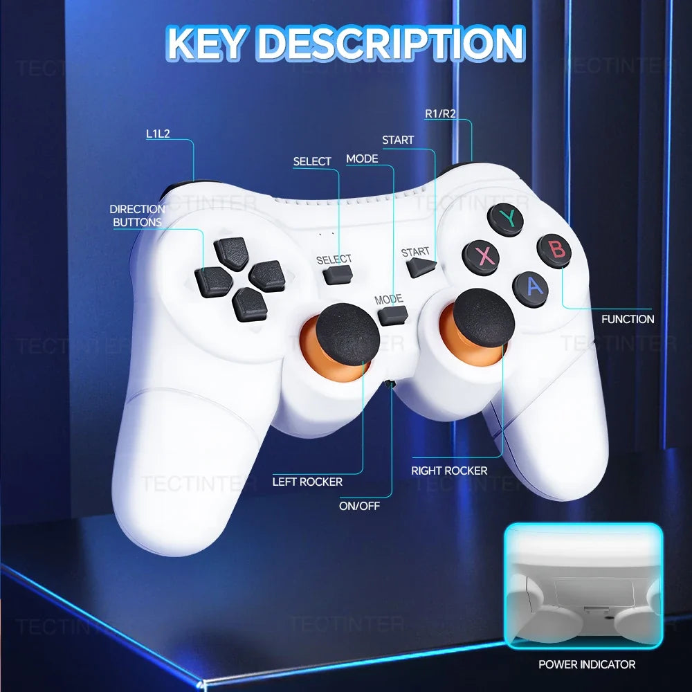 M15 Pro Game Stick Retro Video Game Console with Wireless Gamepads Controller Mini TV Handheld Game Player 64/128G 40000+ Games