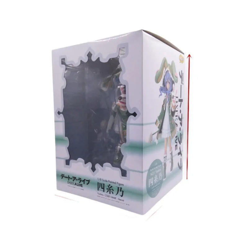 18cm Date A Live - PLUM Yoshino "Hermit" Ver. Standing Figure with Rabbit-Eared Green Hood, Anime Collectible Model