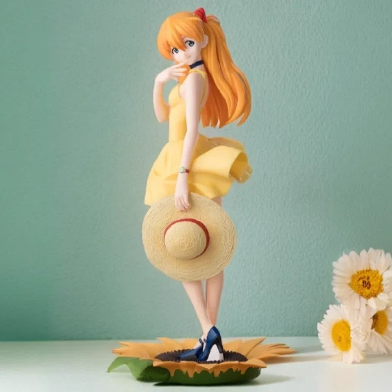 Bandai Namco Banpresto Luminasta Neon Genesis Summer Dress Ver.2 Asuka Langley Soryu Pvc 15cm Figure Anime Model Toy