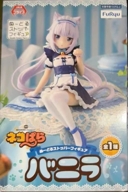 In Stock Original Anime Figures Nekopara Noodle Stopper Figure Vanilla PVC Figure Model Collection Birthday Gift 14cm Ornaments