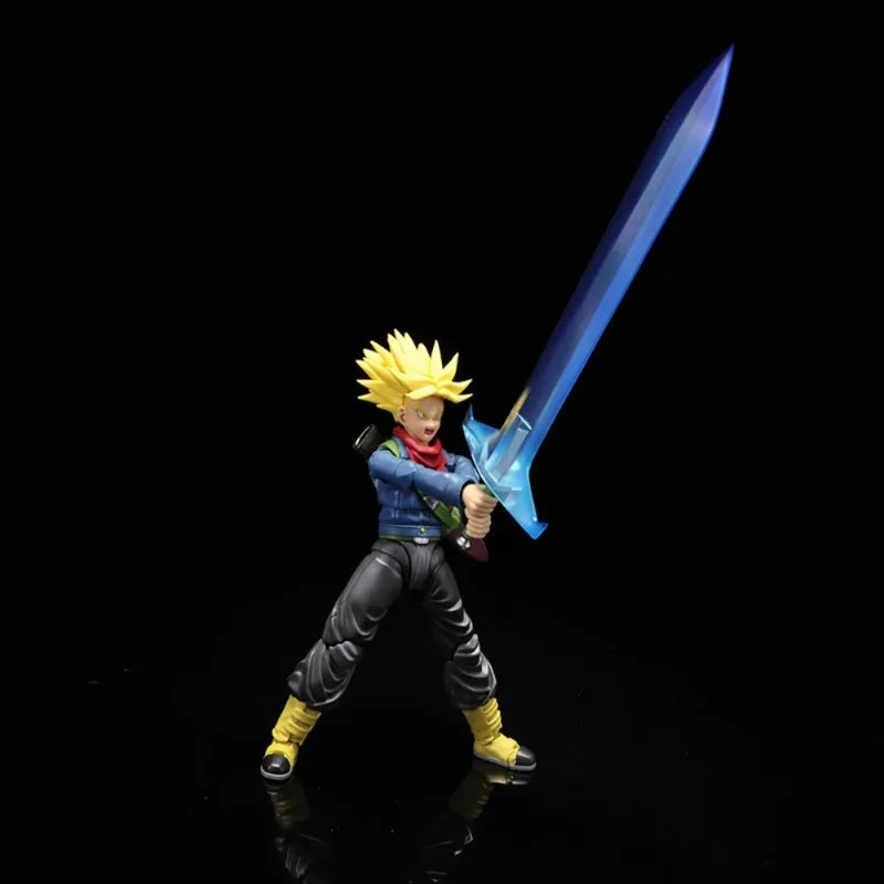 Original Bandai S.H.Figuarts Dragon Ball Z Trunks Future Trunks Anime Action Figure PVC Toys Gift Collectible Model Ornaments
