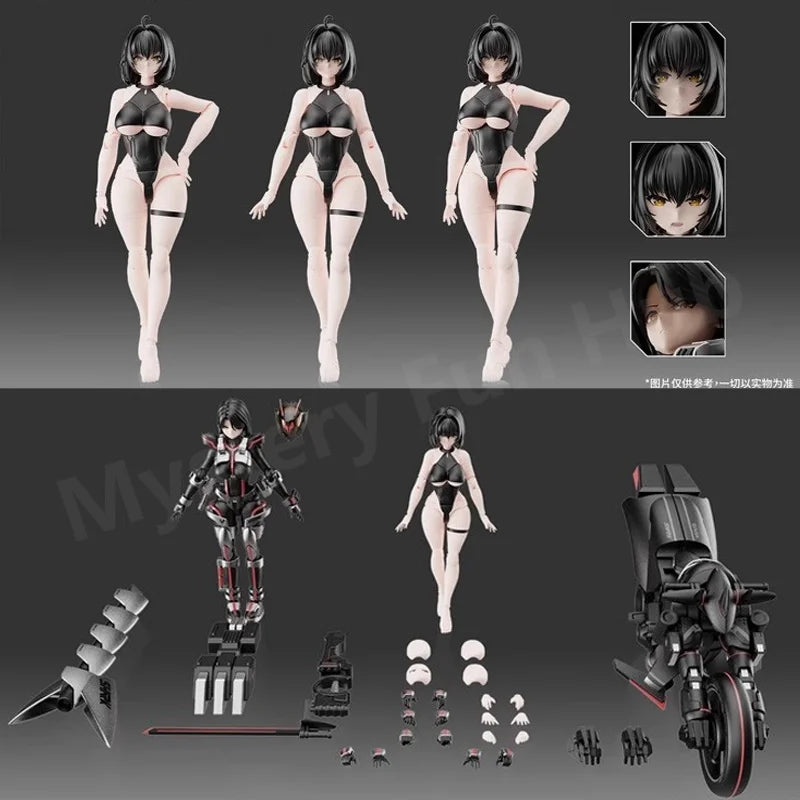 In Stock 1/12 Battle Riding Goddess Shako Action Figure Special Edition Yubo Cultural Shark Anime Figurine Mecha Musume Assembly
