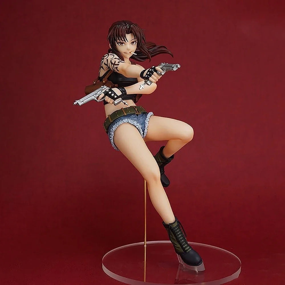 100% Original Good Smile Company Pop Up Parade Black Lagoon Revy Anime Figure Model Decoration Garage Kit Birthday Gift Kawaii